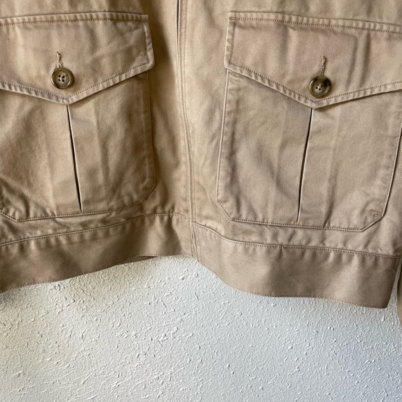 J. Crew NWT Coach Twill Jacket - Tan Plaid Lining Medium - Picture 8 of 13